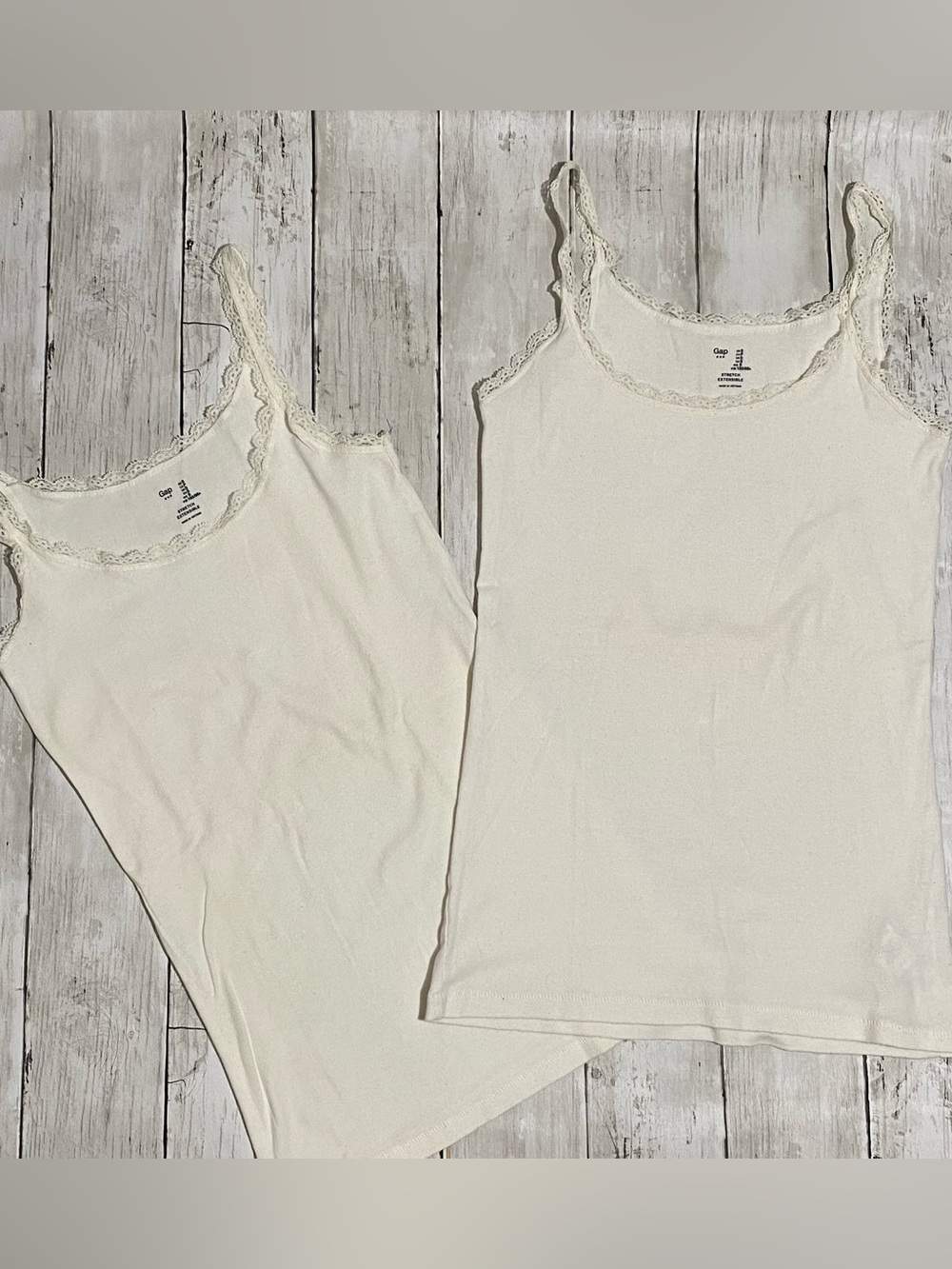 GAP Cream Lace-Trim Camisole Tank